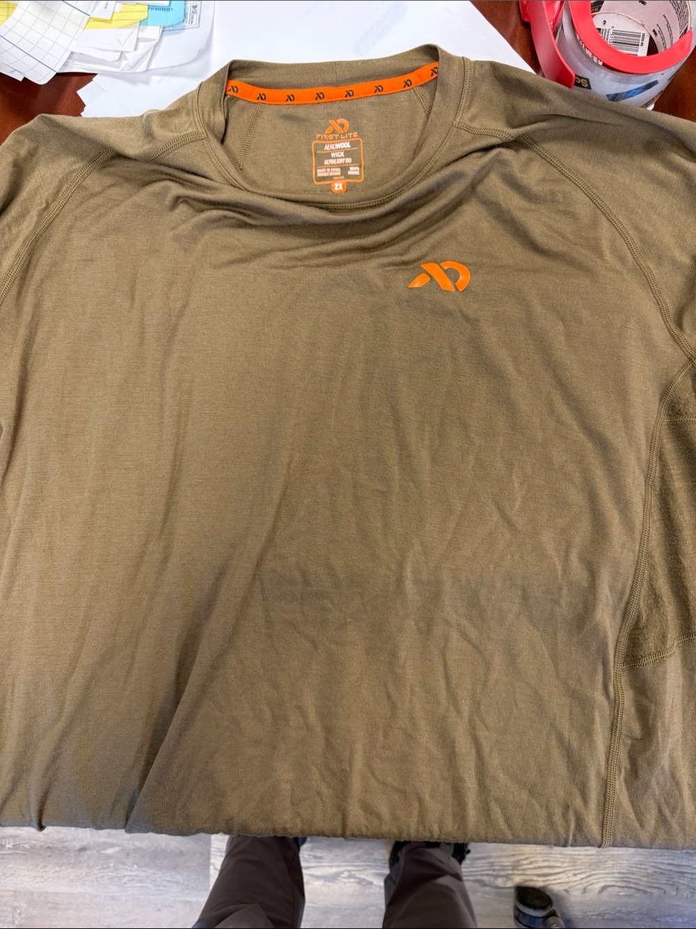 First Lite Men’s aero wool wick shirt